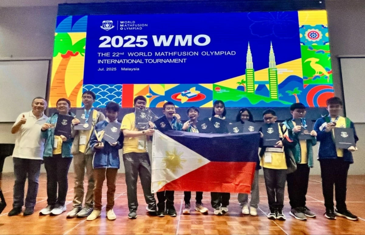 The Philippine team during the 2025 World Mathematics Fusion Olympiad (WMO) in Malaysia.
