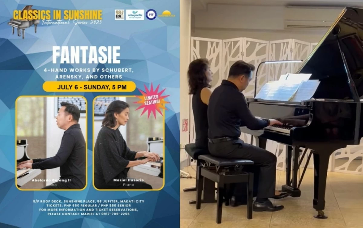 Fantasie 4-Hand Concert pianists Mariel Ilusorio and Dr. Abelardo Galang II (Photos from Mariel Ilusorio)