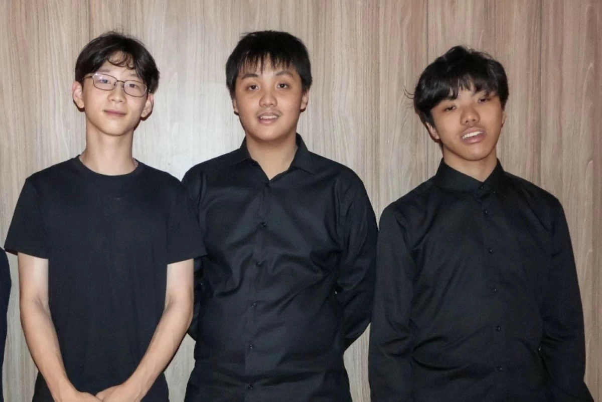 (From left) FSL4IPH youth leaders Seth Yang, Johann and Ethan Chan (Photo from Jayzel Mirandilla)