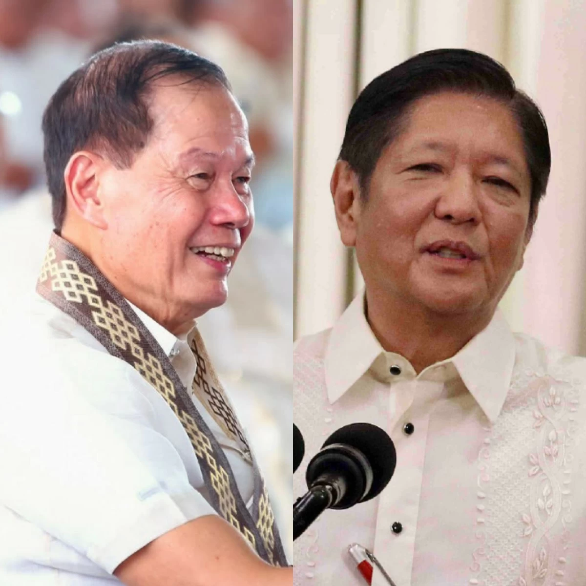 Surigao del Sur 1st district Rep. Romeo Momo (left), President Ferdinand "Bongbong" Marcos Jr. (Facebook, MANILA BULLETIN)