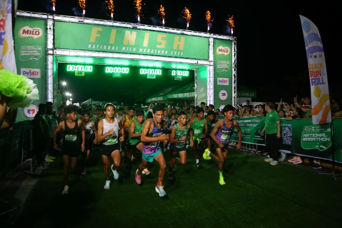 MILO Marathon Surigao participants taking off from the starting line. (Contributed photo)