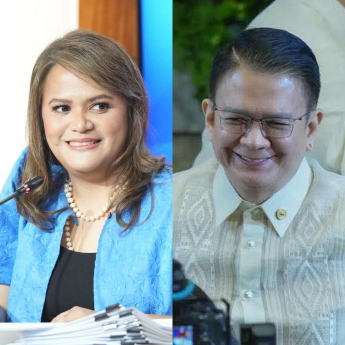 House Spokesperson Princess Abante (left), Senate President Francis "Chiz" Escudero (PPAB, Facebook)