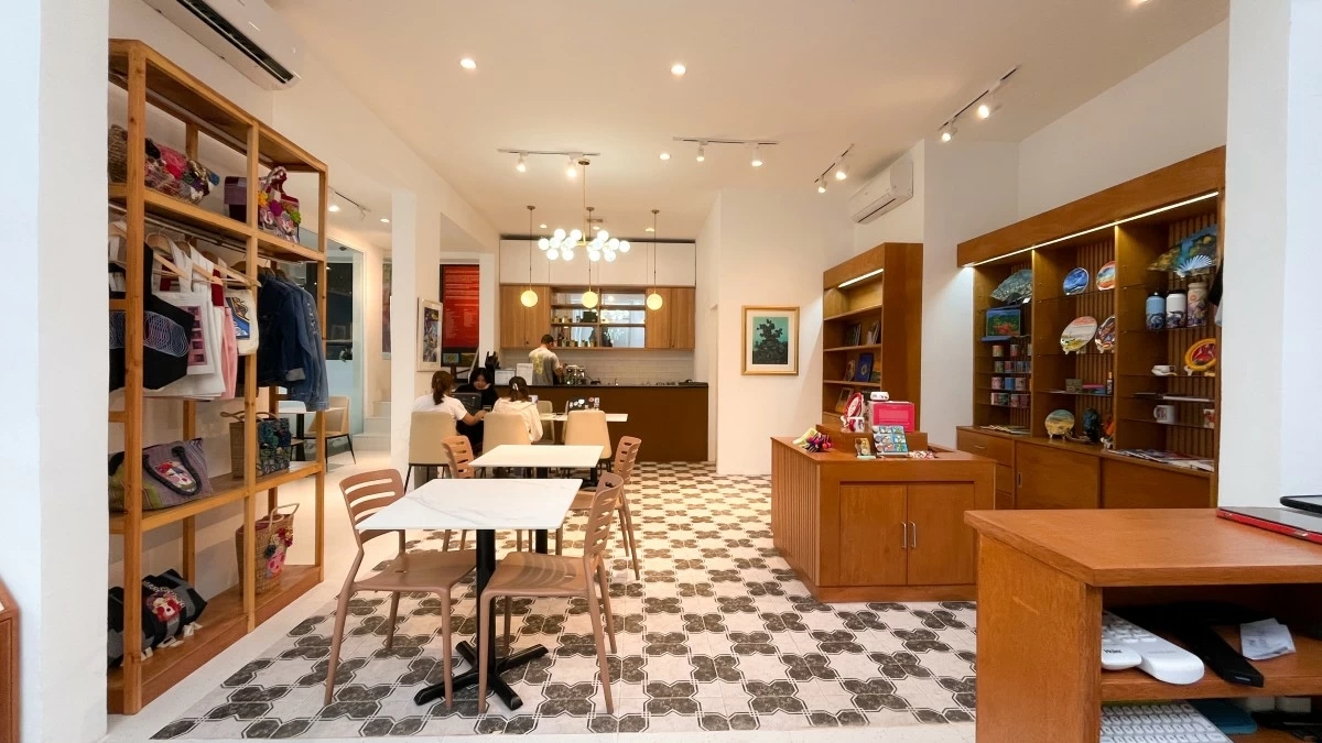 NICE AND COZY Visitors can also show support for other artists by purchasing any of the collaborative merchandise on display