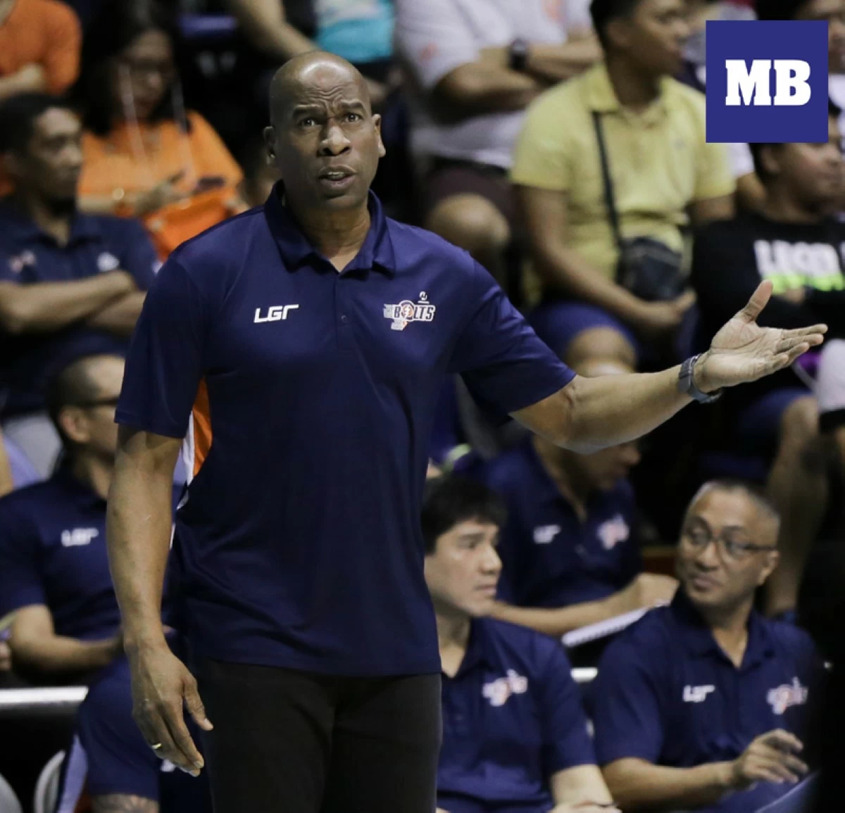Meralco head coach Norman Black during the PBA Commissioner's Cup at Smart Araneta Coliseum, April 16, 2017 (Rio Leonelle Deluvio)