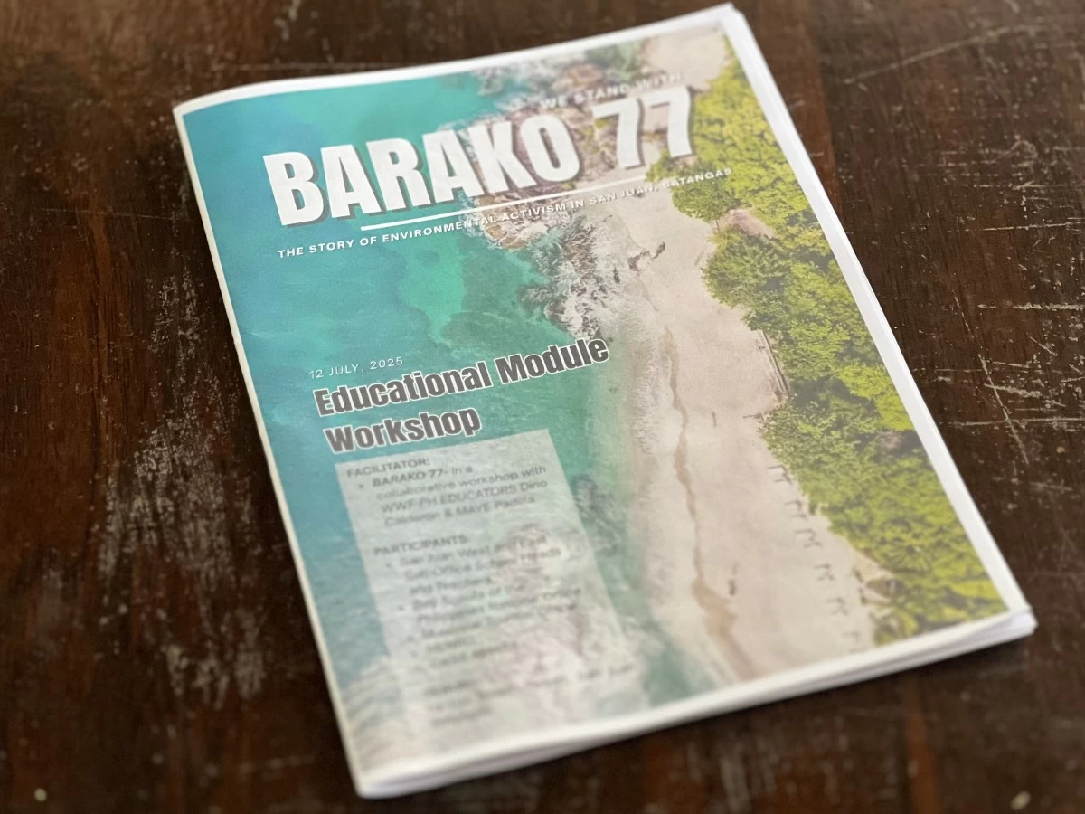 Pamphlet of the Barako 77 educational module workshop