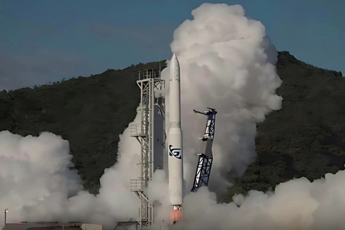 In this photo provided by Gilmour Space Technologies an Eris rocket is launched on Wednesday, July 30, 2025, near Bowen, Australia. (Gilmour Space Technologies)