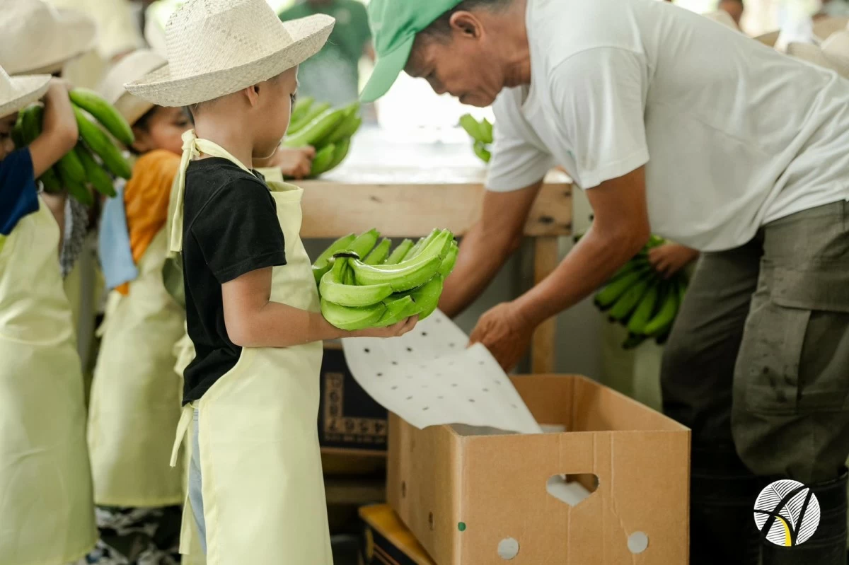 Children enjoy a hands-on farm learning experience at Agriya’s Naturetainment complex, which highlights Panabo’s agricultural heritage through interactive and family-friendly activities.