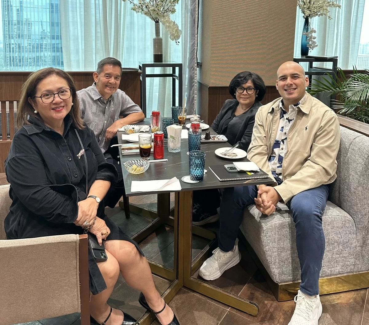 Grace Magno, the author, former DENR Secretary Toni Yulo-Loyzaga, and her son, Joaquin
