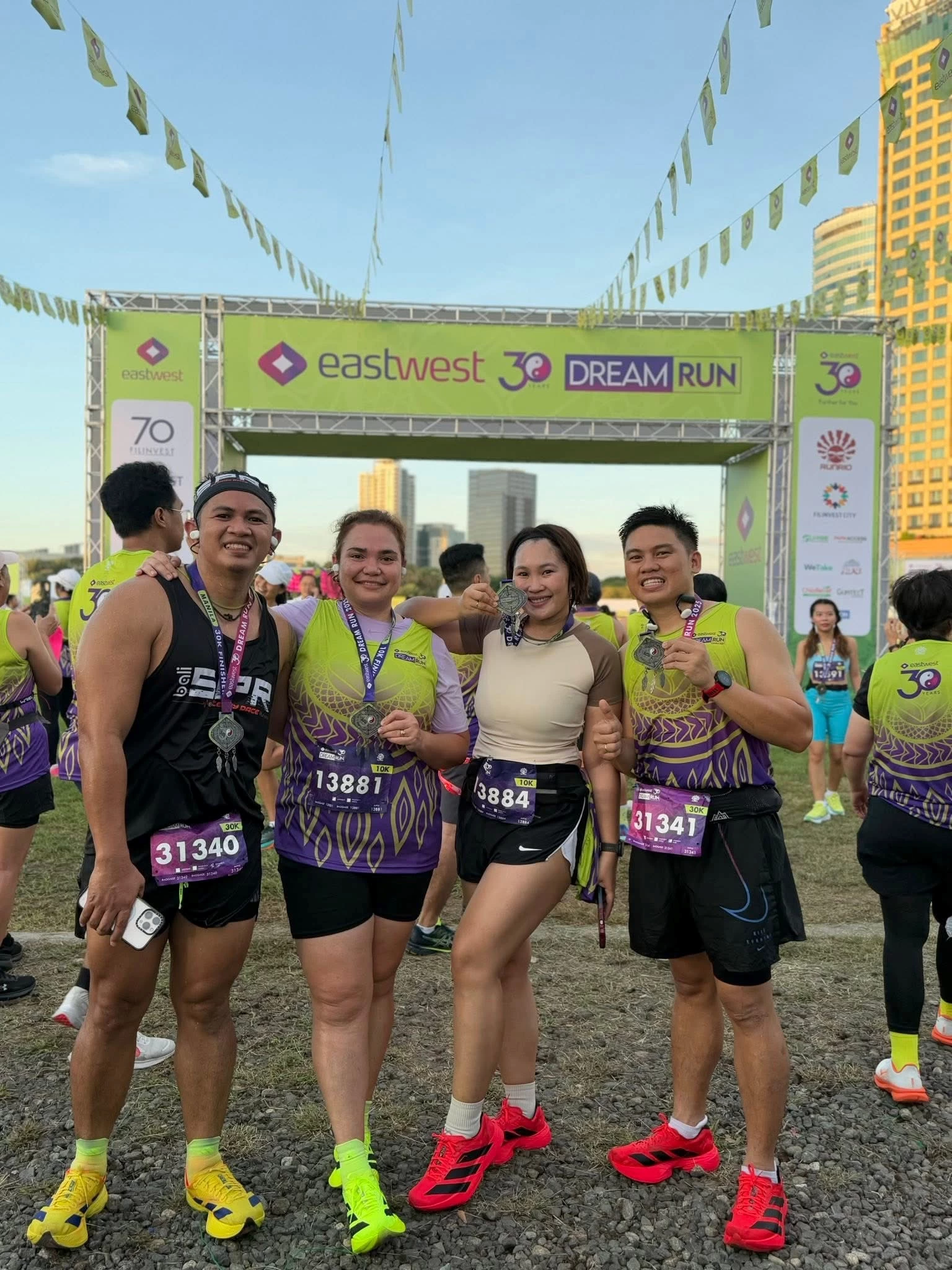 Runners from the Balingasag Running Community in Misamis Oriental pose proudly after completing the EastWest Dream Run in Manila. Traveling over 1,000 kilometers to be part of the race, the group embodied the event’s spirit that “Dreams Don’t Know Distance.” Their grit, unity, and passion turned each step into a powerful statement of purpose and perseverance.
