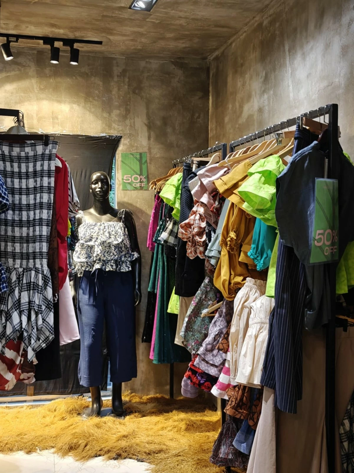 Many of the items are 50 percent off
