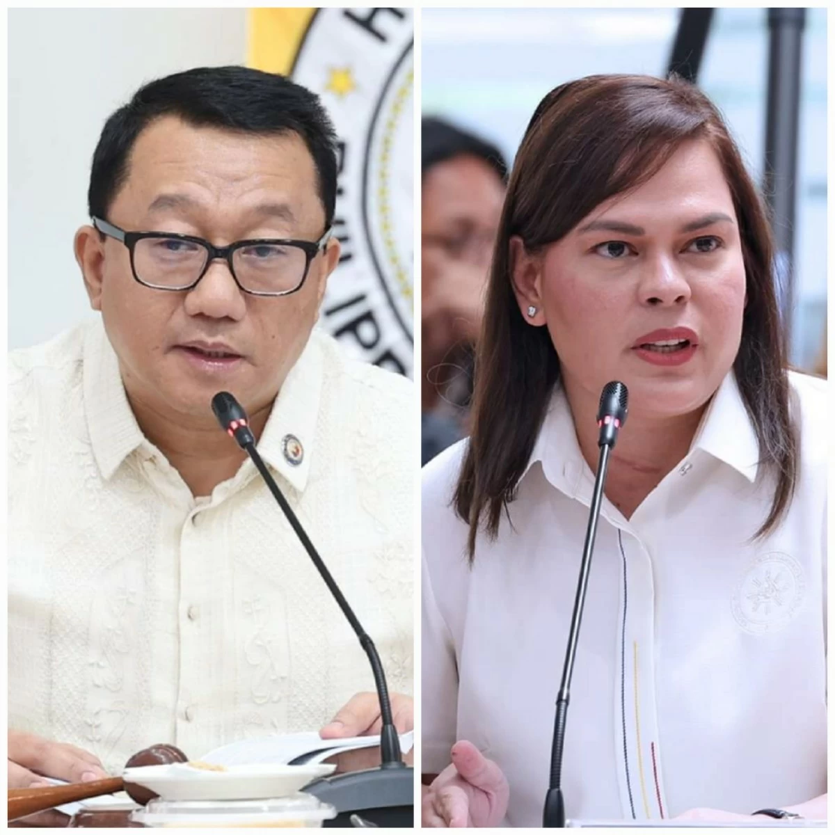 Manila 3rd district Rep. Joel Chua (left), Vice President Sara Duterte (PPAB)