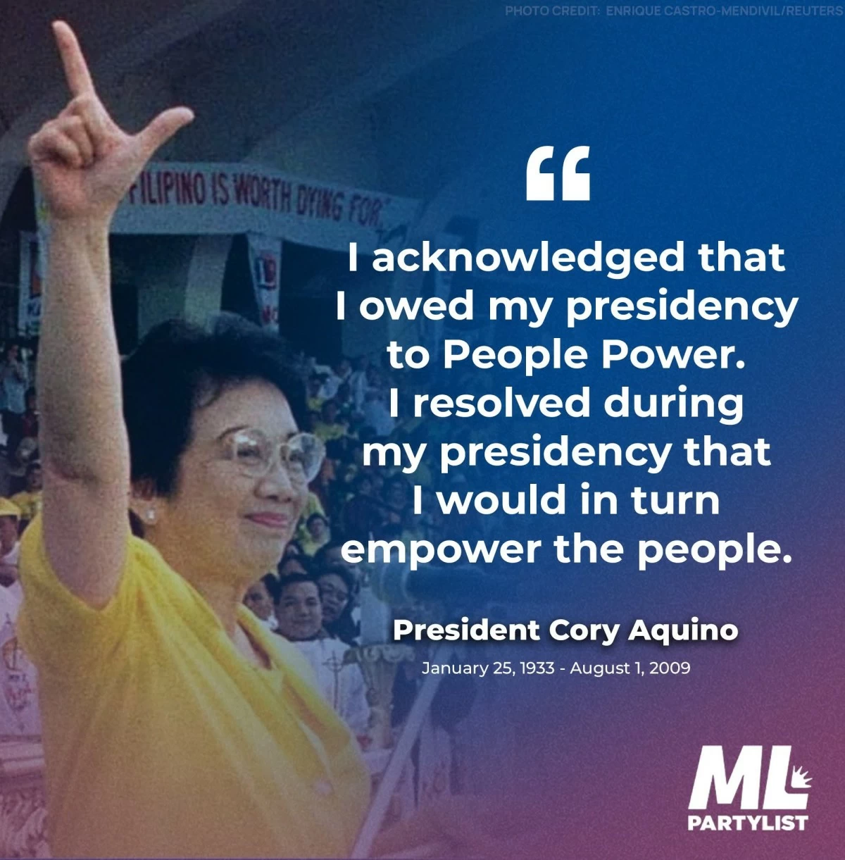 The late former president Corazon "Cory" Aquino (Facebook)