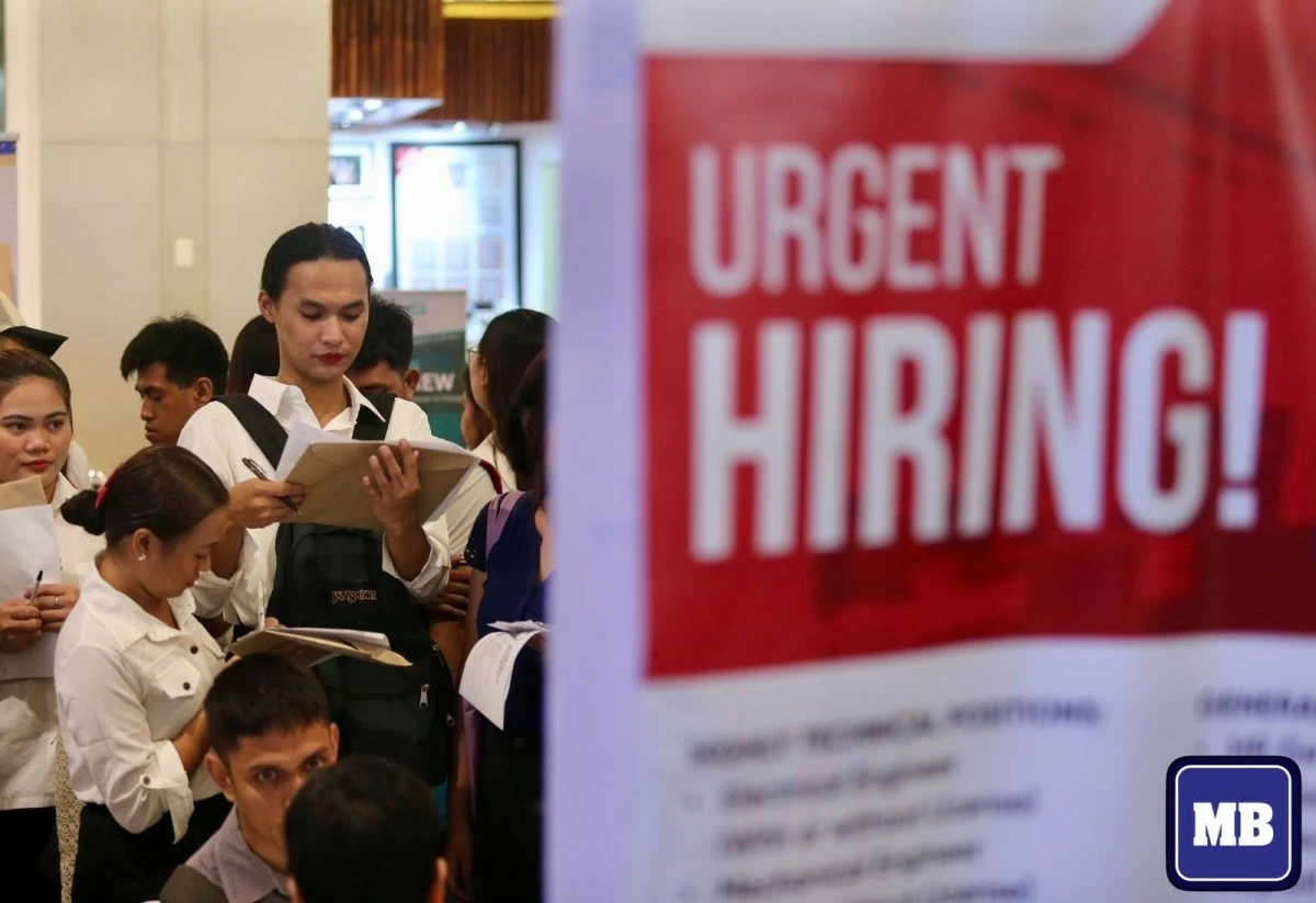 Jobseekers line up as they wait for their turn to apply during the Kalayaan Job Fair held at SM City Marikina on June 12, 2025. (Photo by Mark Balmores I MB)
