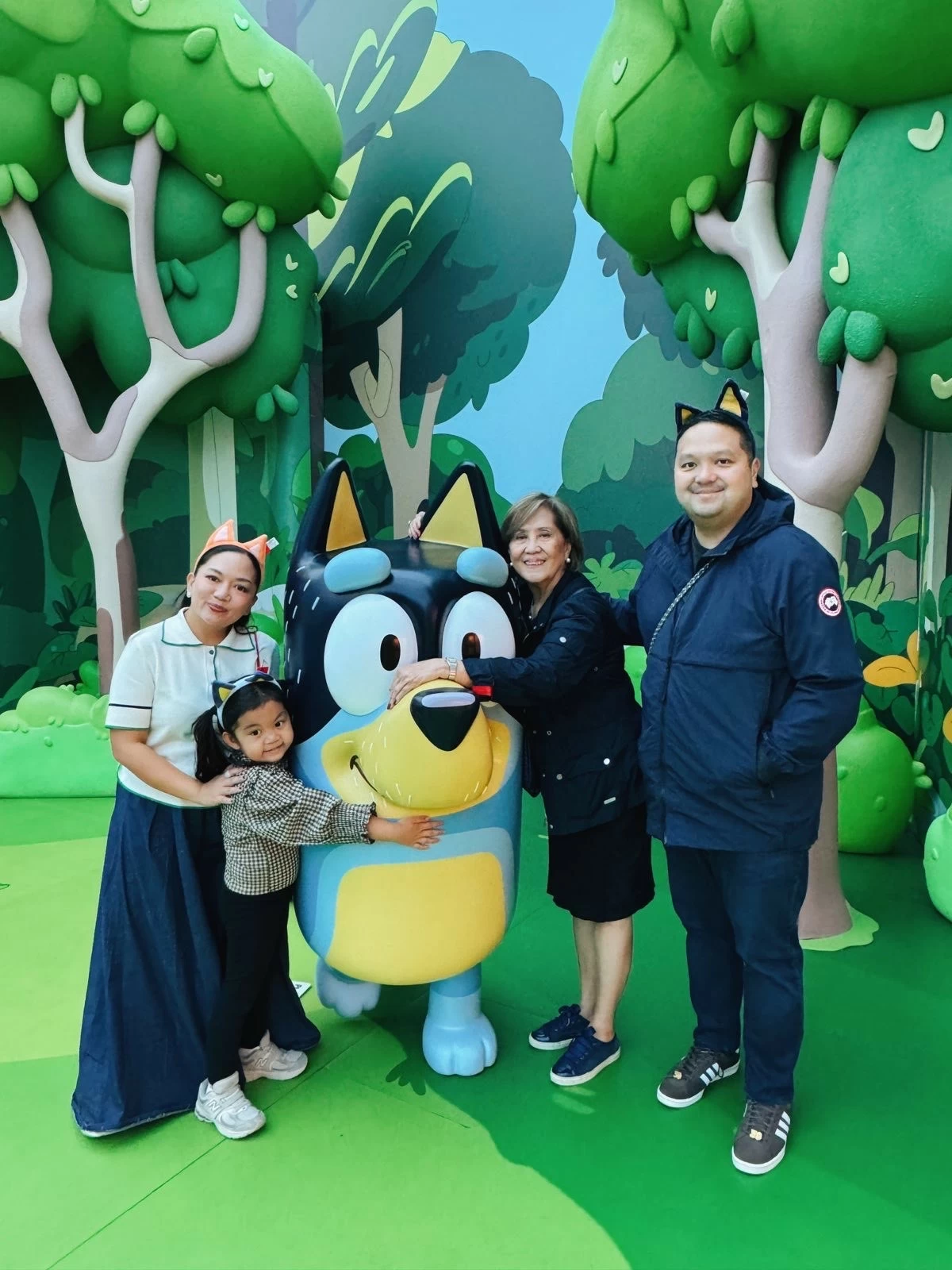 Nicole with daughter Mattie, mother-in-law Baby, and husband Mark Morales