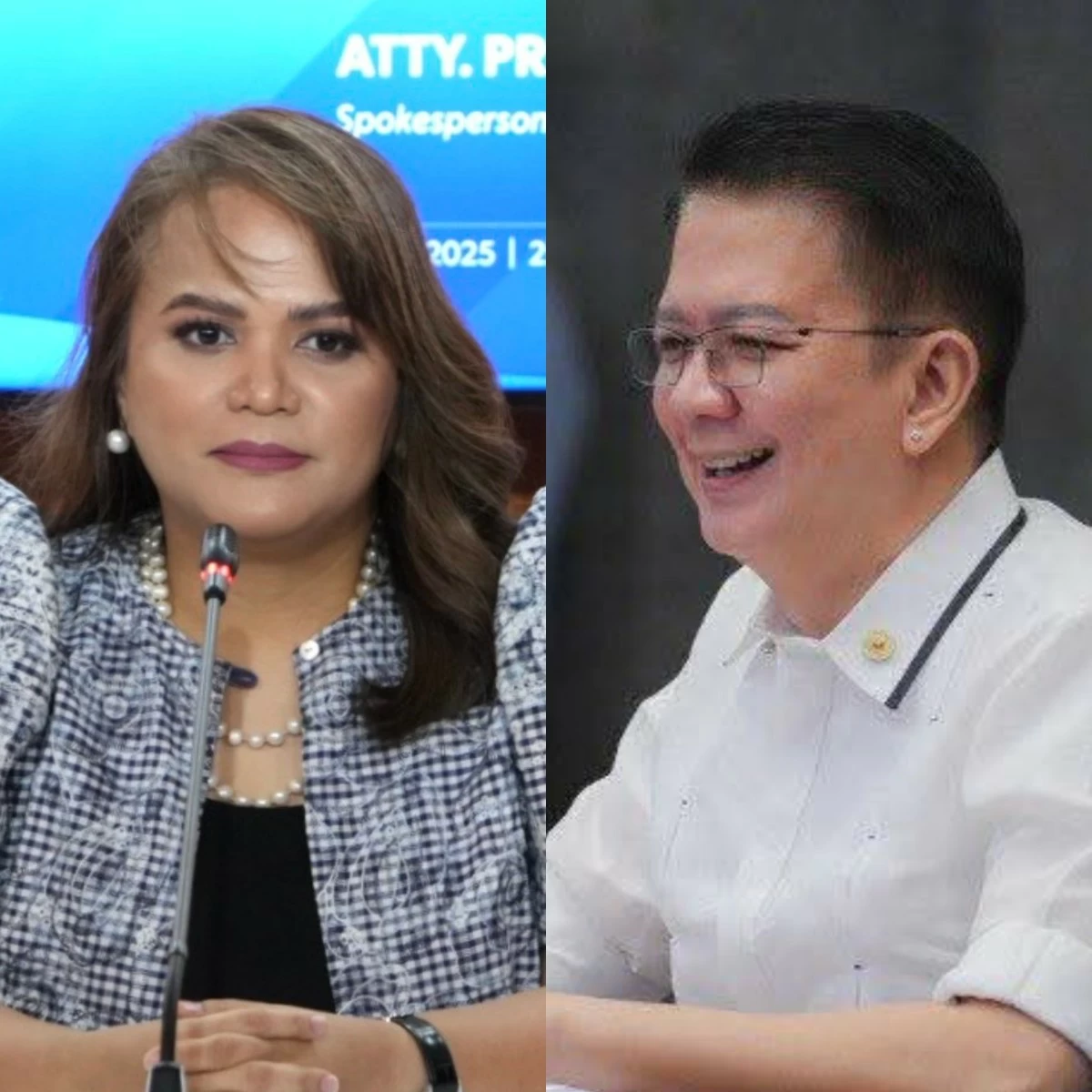 House of Representatives Spokesperson Princess Abante, Senate President Francis "Chiz" Escudero (MANILA BULLETIN, Facebook)
