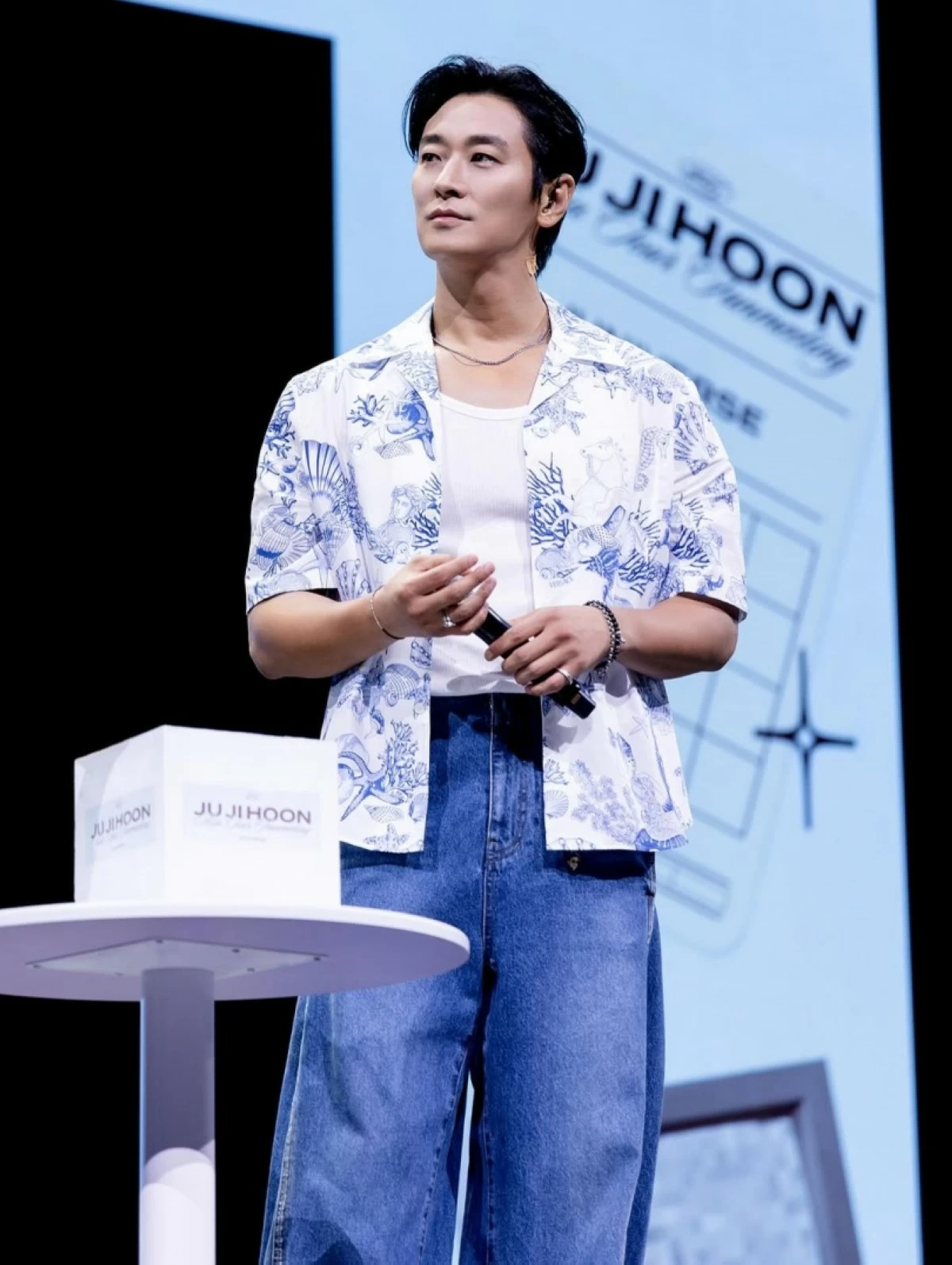 Korean star Ju Ji-hoon at his Juniverse in Manila fan meeting on Aug. 2 at the Newport Performing Arts Theater (Photo from Bliztway Entertainment) 