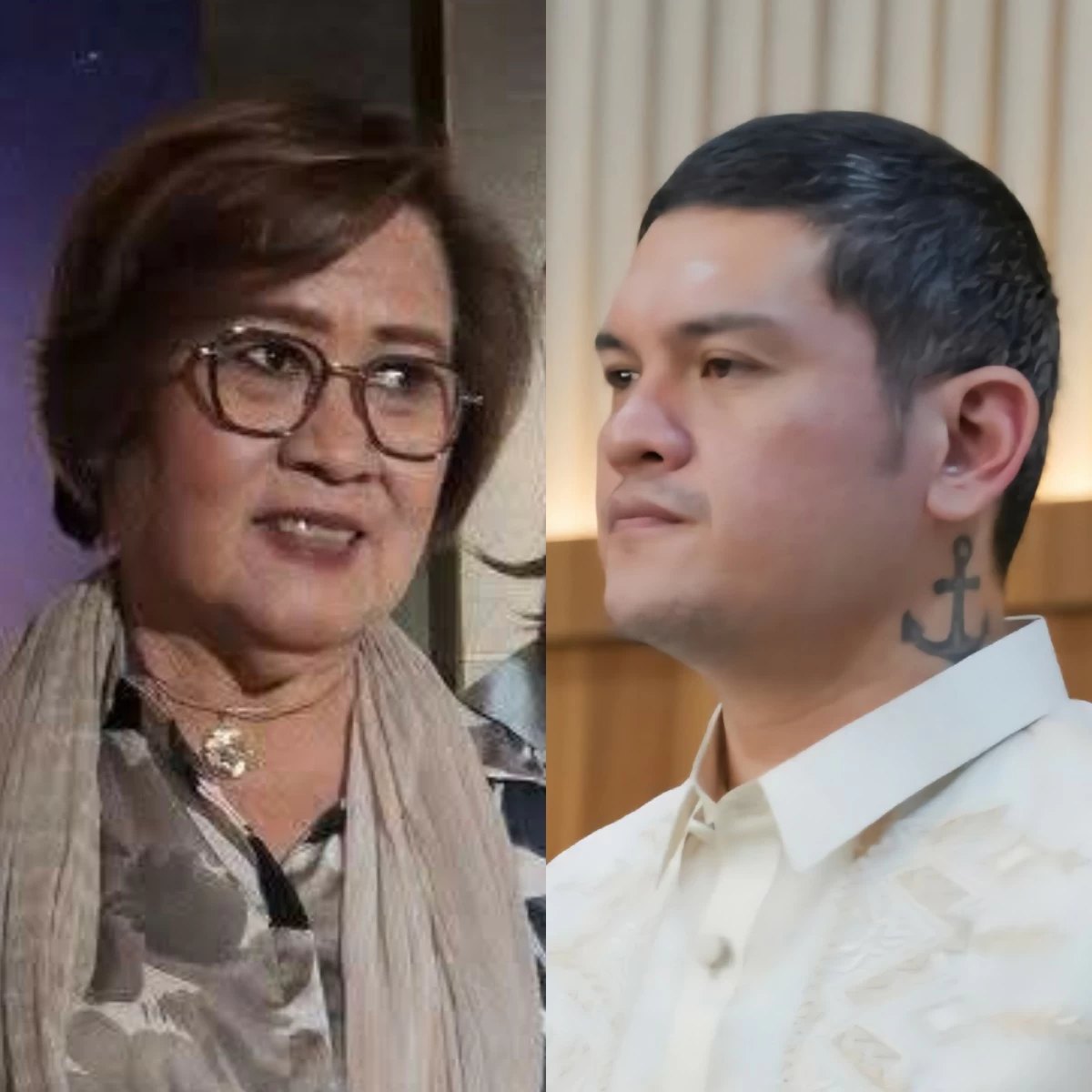 Mamamayang Liberal (ML) Party-list Rep. Leila de Lima (left), Acting Davao City Mayor Sebastian "Baste" Duterte (Facebook)