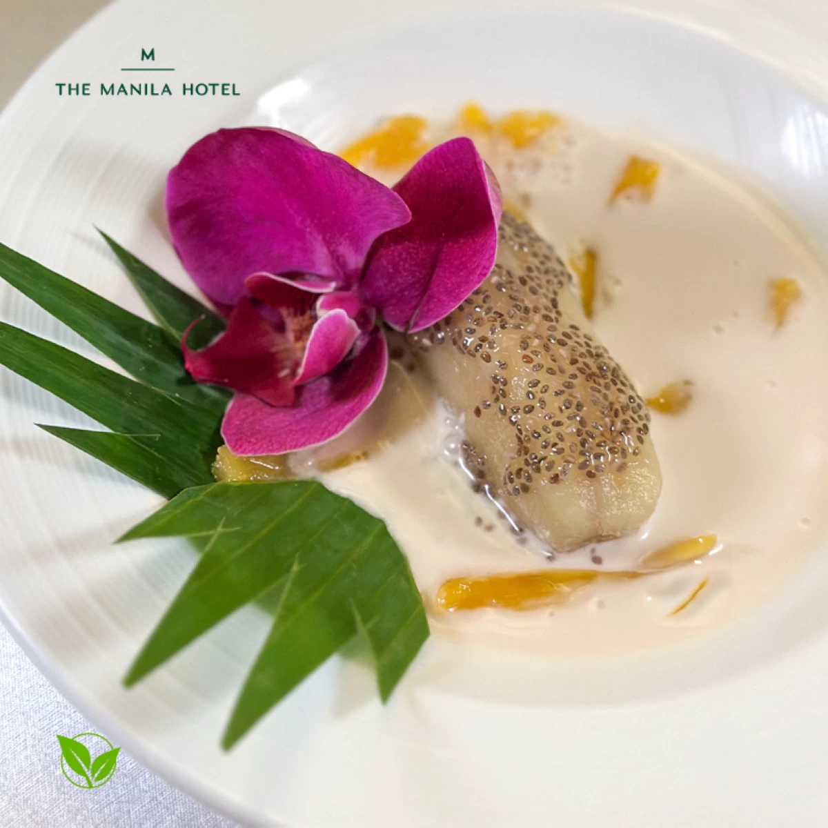 Creamed Buko Pandan Plantain with Chia Seeds