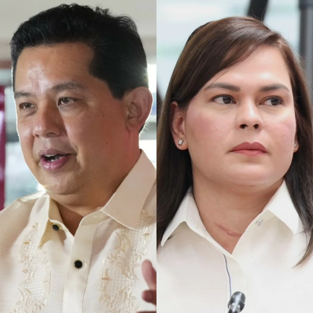 House Speaker Martin Romualdez (left), Vice President Sara Duterte (PPAB)