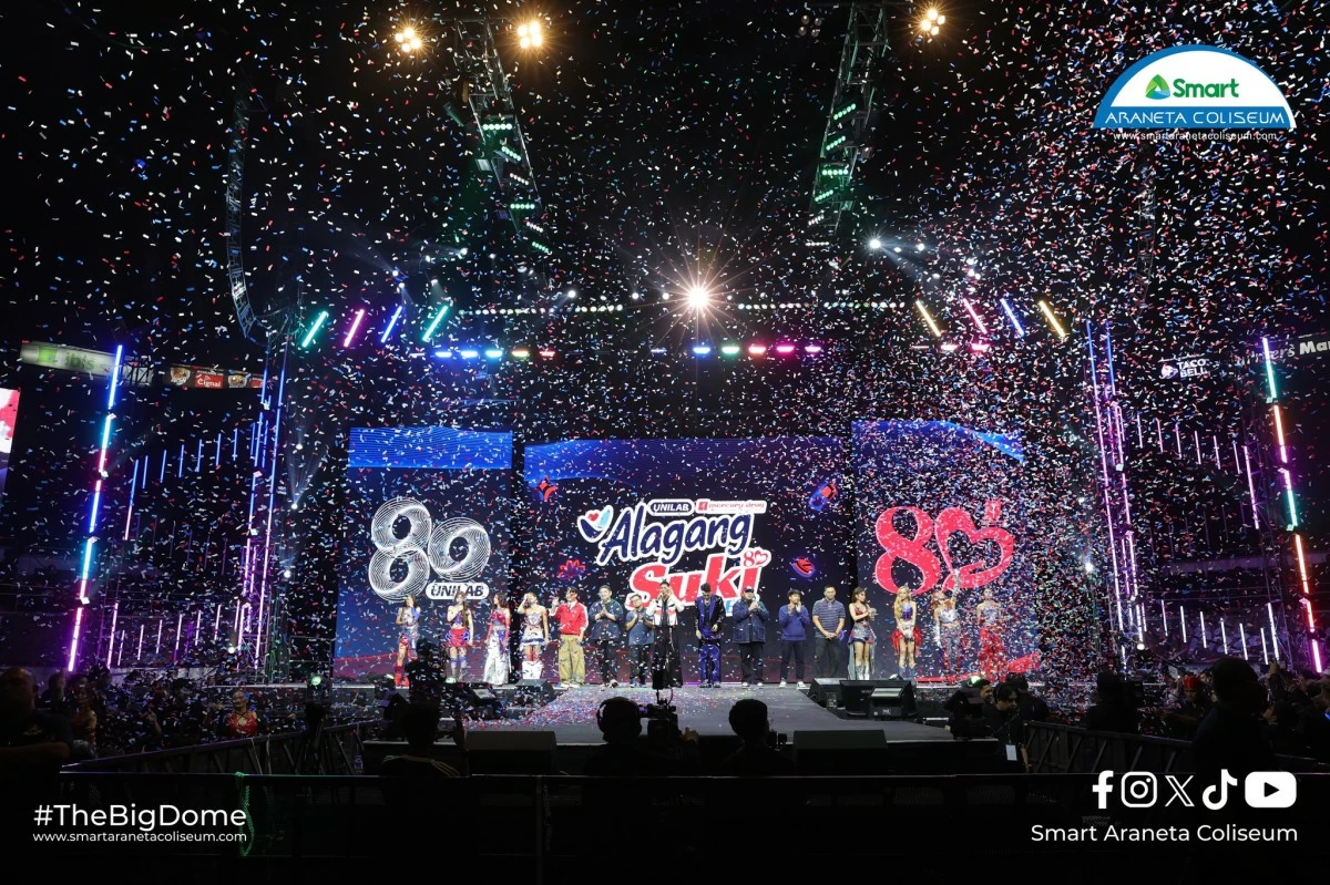 OPM singers perform at the Alagang Suki Fest 2025 for the joint celebration of the 80th anniversaries of Unilab and Mercury Drug at Smart Araneta Coliseum on July 31. (Images courtesy of Smart Araneta Coliseum)
