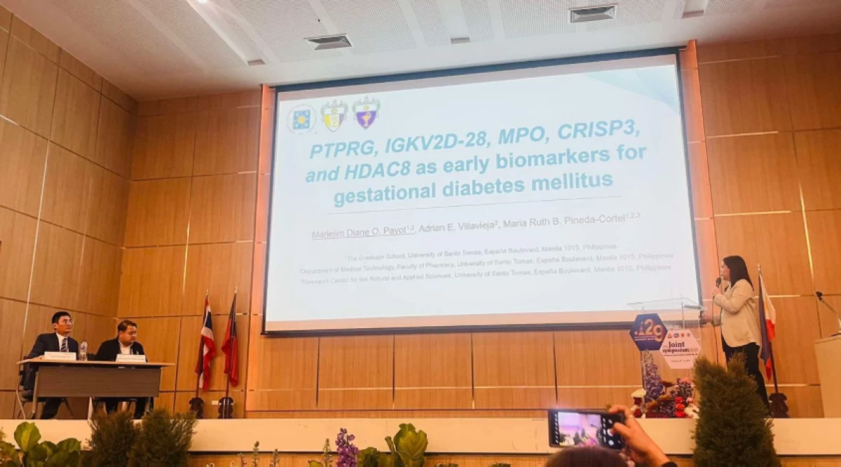 Dr. Payot presents her study on biomarkers for diabetes mellitus at an international conference 