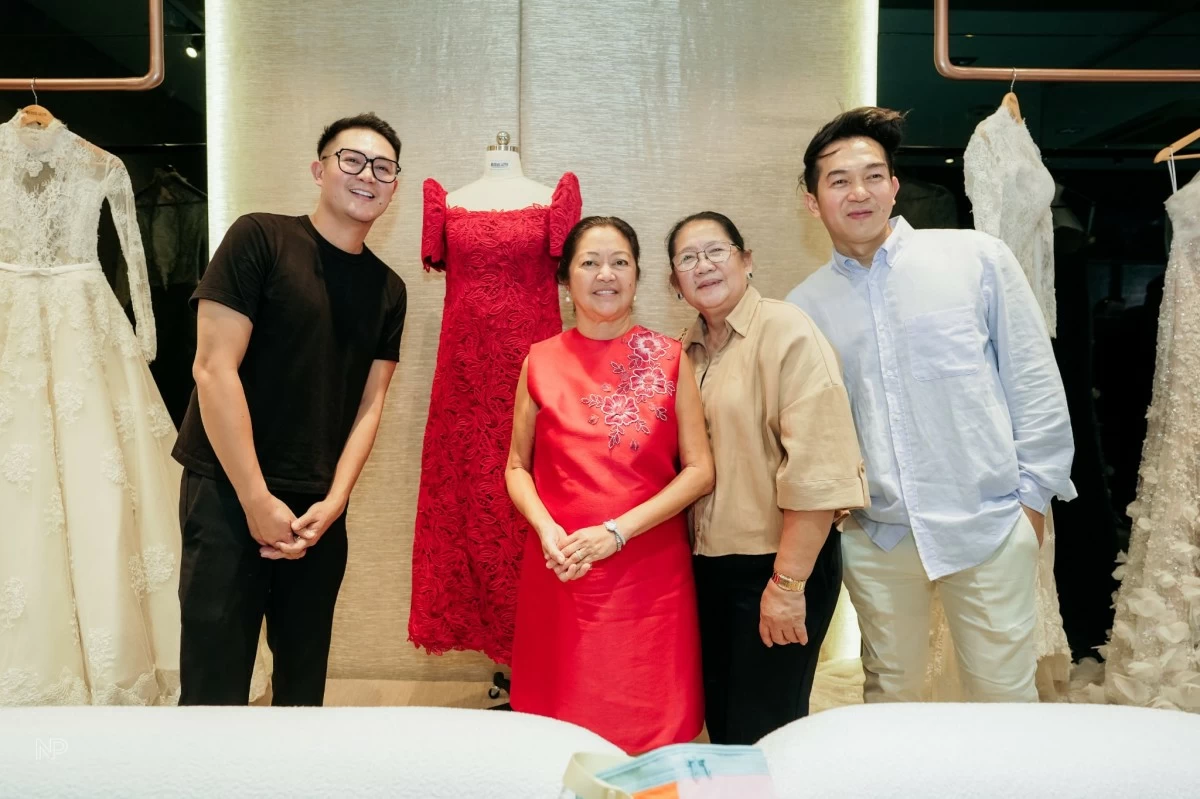 Michael Leyva with First Lady Liza Araneta-Marcos, Merly Leyva, and Eric Leyva