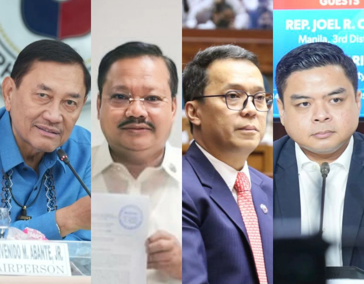 From left to right: Manila 6th district Rep. Bienvenido Abante Jr., Manila 2nd district Rep. Rolando Valeriano, Bukidnon 2nd district Rep. Jonathan Keith Flores, and Bicol Saro Party-list Rep. Terry Ridon (PPAB, Contributed photo)