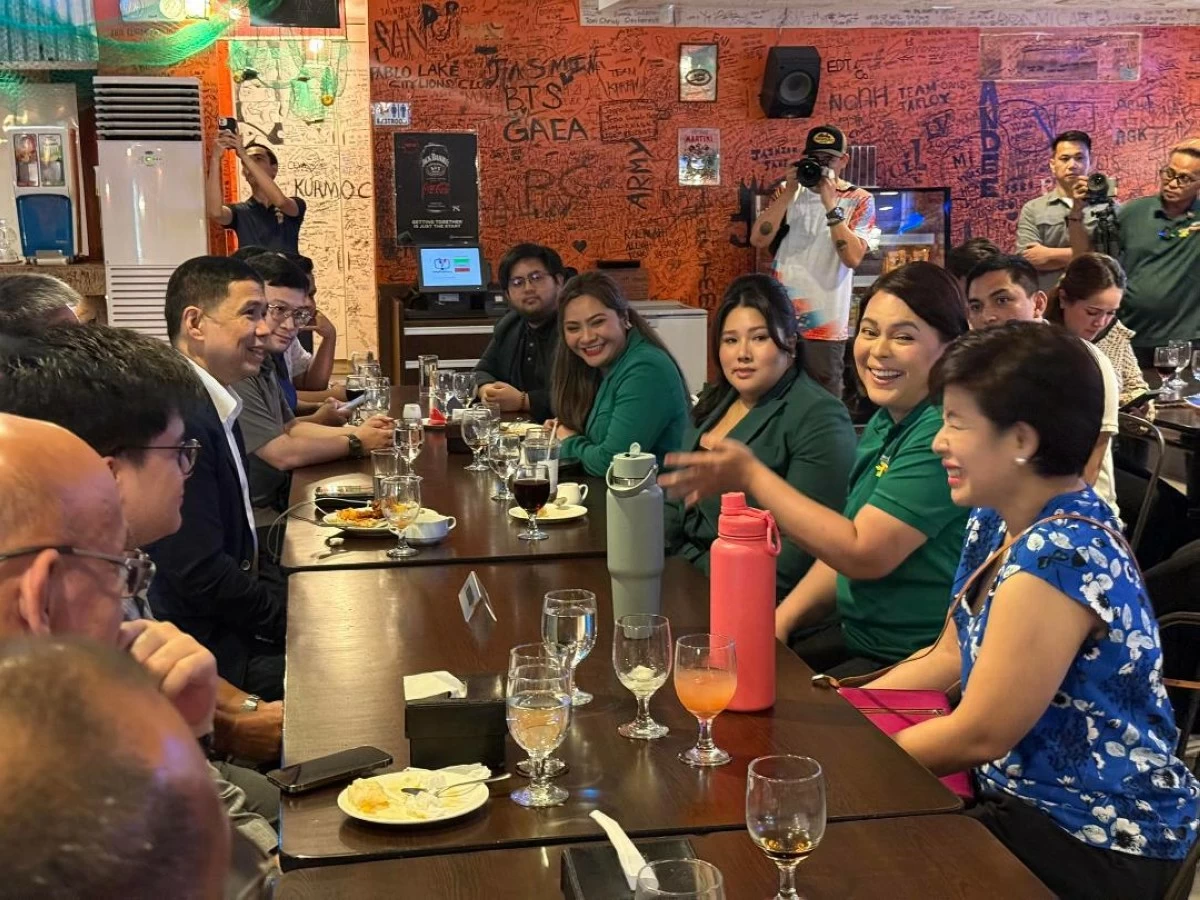 VICE President Sara Duterte (seated second from right) in a jovial mood after the Senate archived the Articles of Impeachment.    
