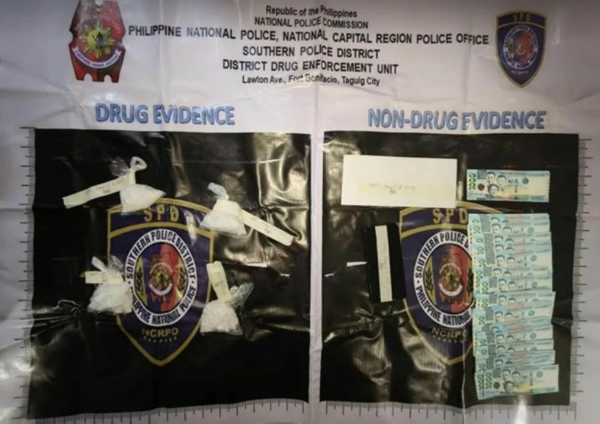The shabu confiscated by the police in Taguig (Photo from SPD)
