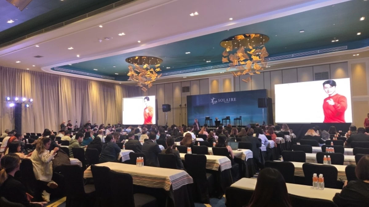 The Solaire Grand Ballroom is the venue of Korean star Hyun Bin's press conference on Aug. 8 (Jonathan Hicap) 