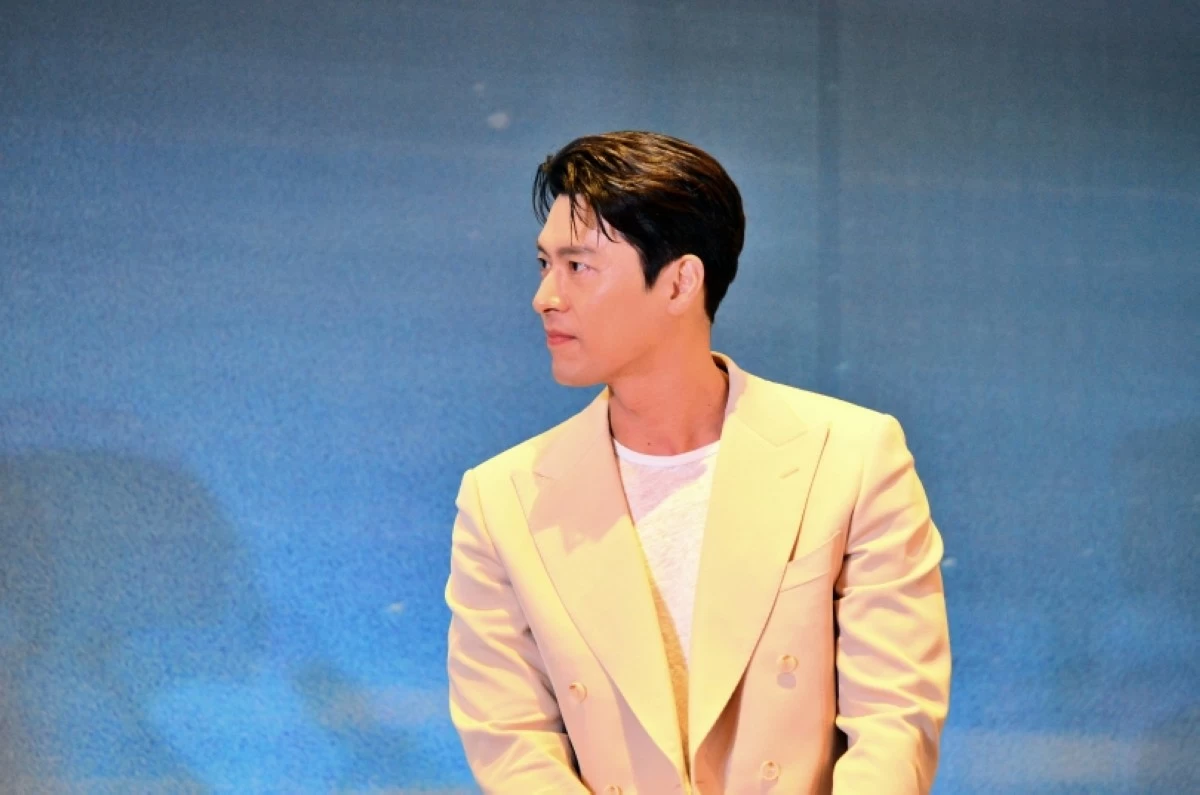 Korean star Hyun Bin at his press conference at Solaire Resort Entertainment City on Aug. 8 (Jonathan Hicap) 