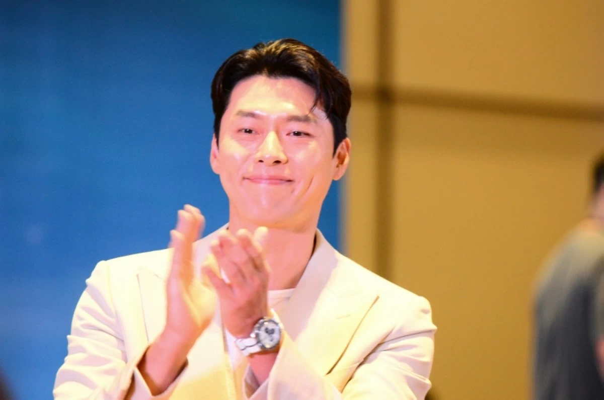 Korean star Hyun Bin at his press conference at Solaire Resort Entertainment City on Aug. 8 (Jonathan Hicap) 