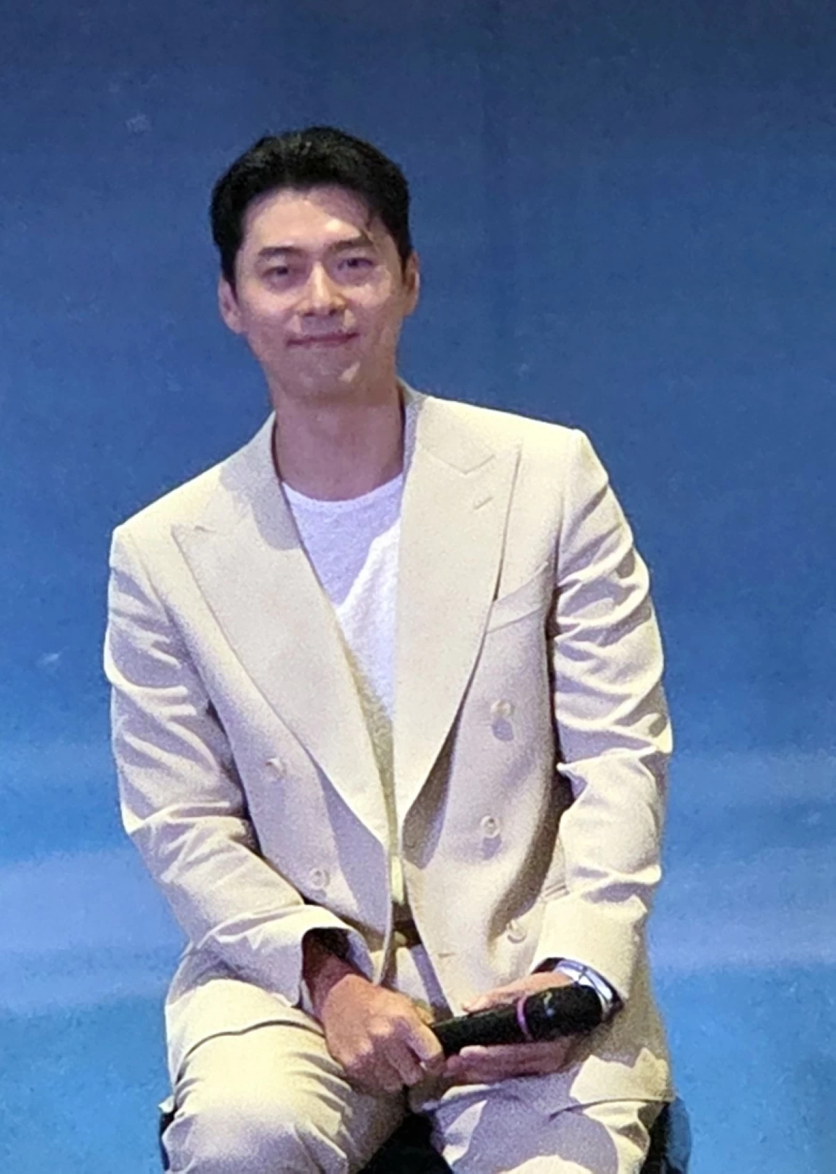 Korean star Hyun Bin at his press conference at Solaire Resort Entertainment City on Aug. 8 (Jonathan Hicap) 