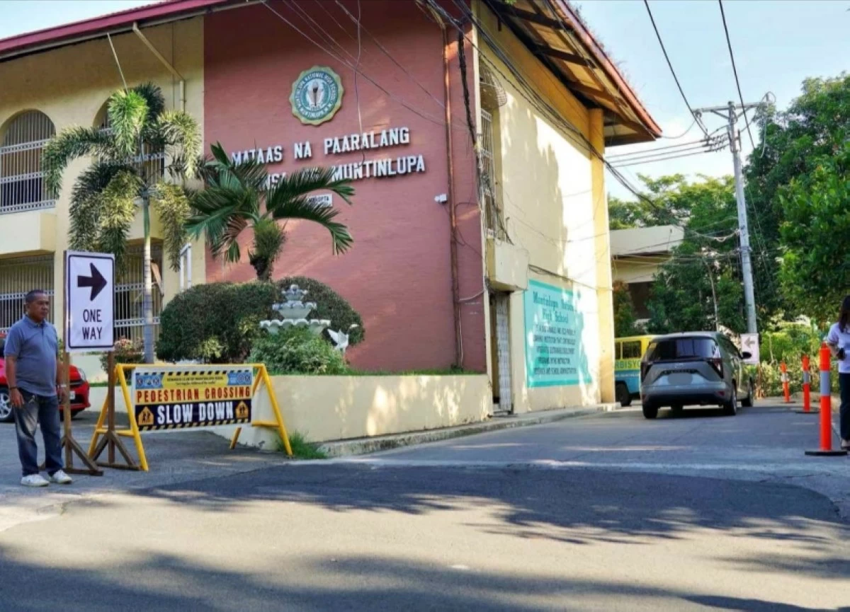The Muntinlupa National High School on Aug. 11 (Photo from the Muntinlupa City government)