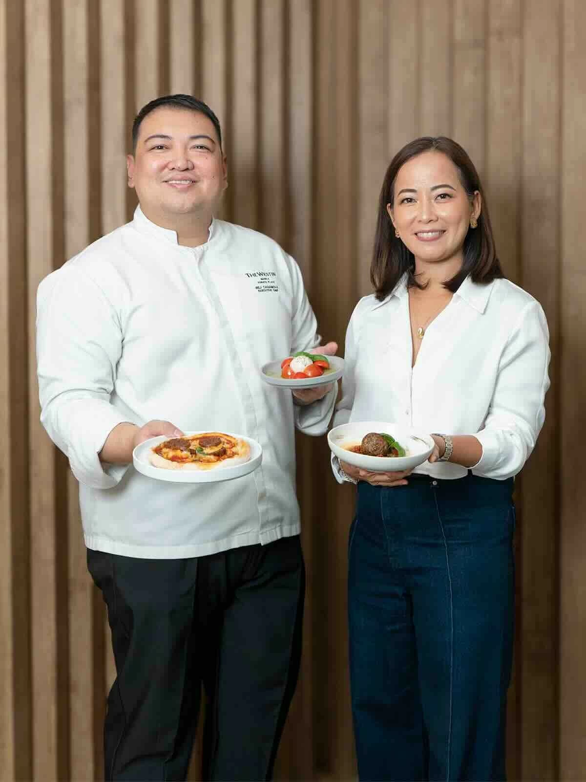 Executive Chef Rej Casanova with integrative nutrition coach and certified raw vegan Chef Mia Sison