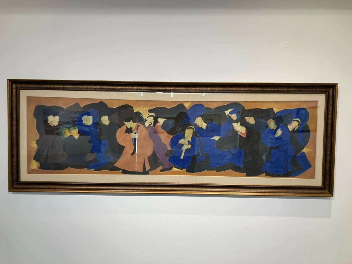 'CENTENARY,' natural color on silk, 23x82 in, Phan Cam Tuong, 2024