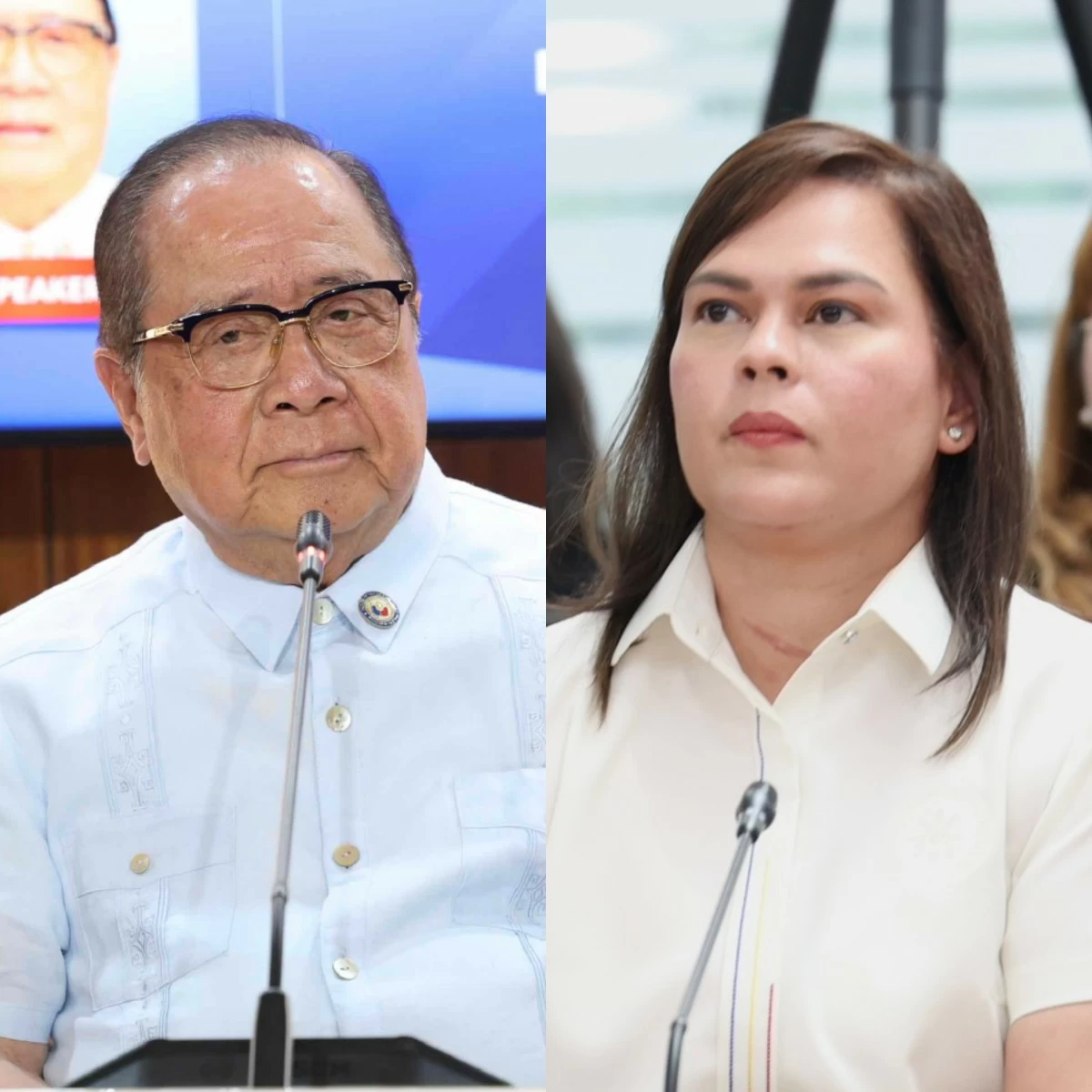Deputy Speaker Antipolo City 1st district Rep. Ronaldo "Ronnie" Puno (left), Vice President Sara Duterte (PPAB)
