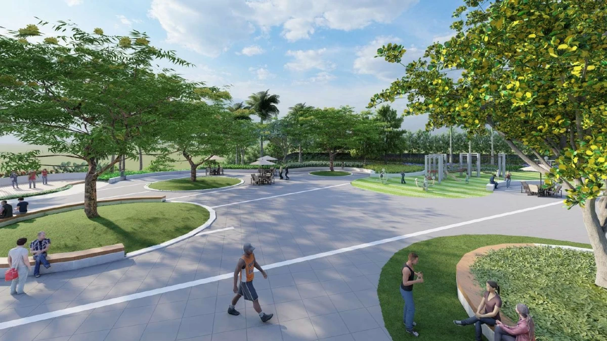 Open space at the property where residents can enjoy a leisurely walk