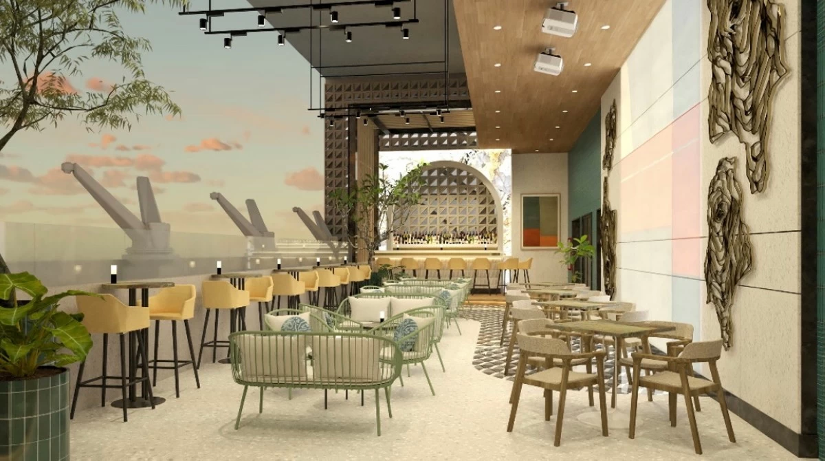 An artist’s rendering of the space.