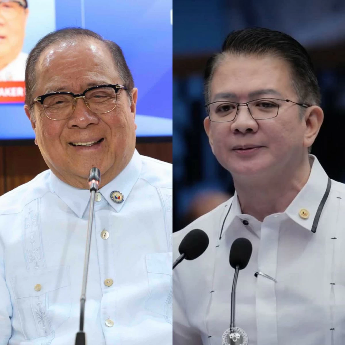 Antipolo City 1st district Rep. Ronaldo "Ronnie" Puno (left), Senate President Francis "Chiz" Escudero (PPAB, Facebook)
