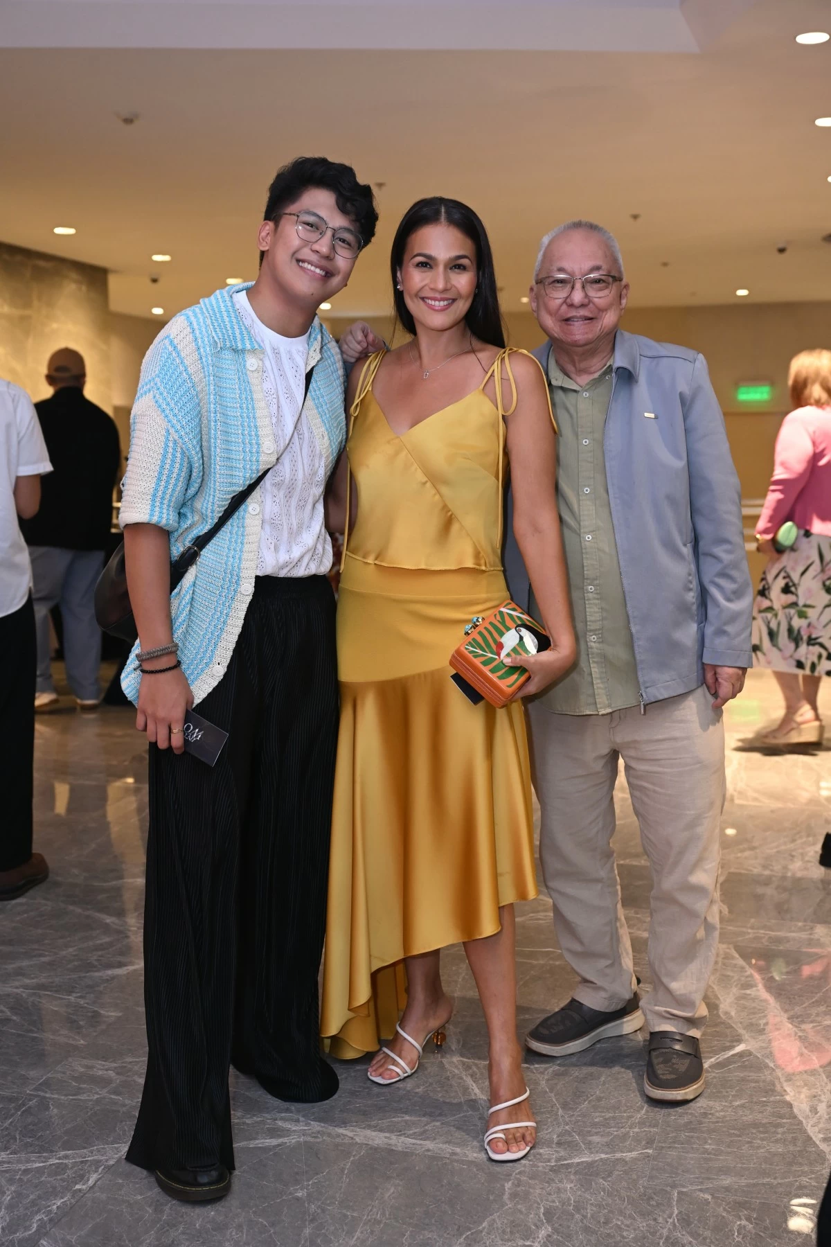 Adelbert Abrigonda, Iza Calzado, and Ricky Lee