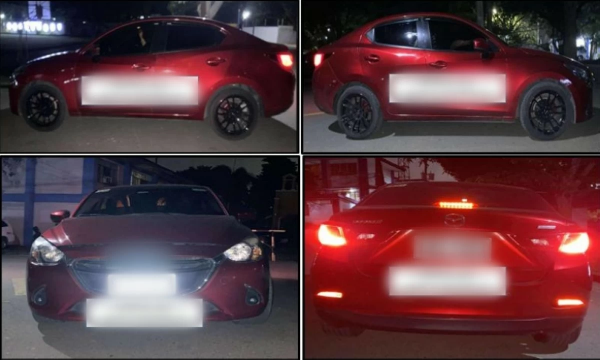 The car confiscated by the police in Taguig (Photo from SPD)