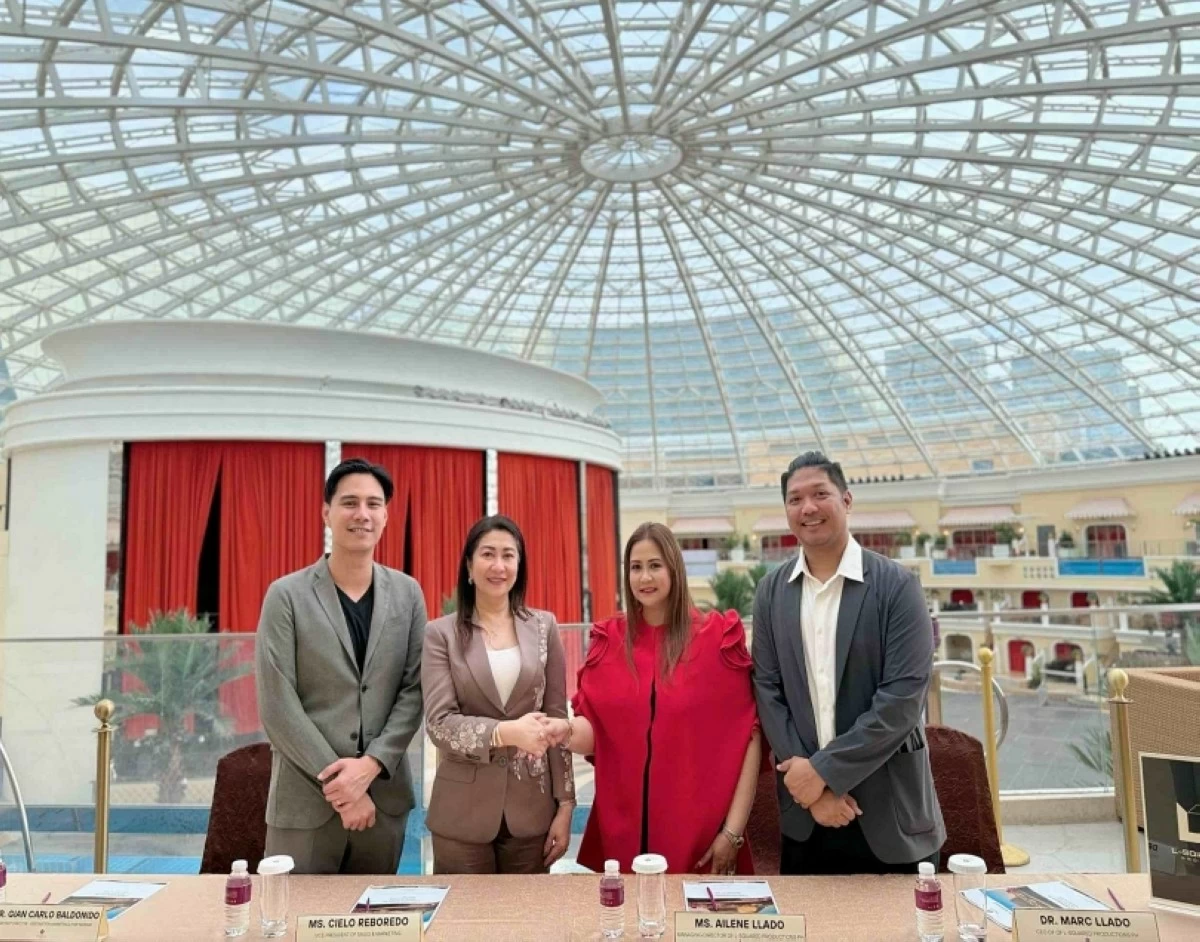 L-Squared Productions and Okada Manila have signed a partnership for events. (From left) Carlo  Baldonido, assistant director and senior manager for Destination Marketing & Partnerships-Okada Manila; Cielo Robredo, vice president of Sales and Marketing-Okada Manila;  Ailene Llado, managing partner, L-squared Productions; and Dr. Marco Llado, CEO,  L-squared Productions (Photo from L-Squared Productions) 

 