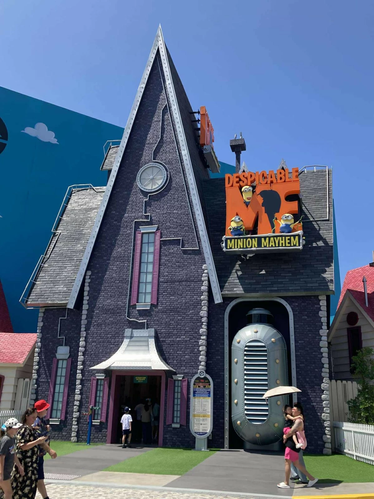 COME ON IN You can enter Gru's home and become one of his minions at the Despicable Me Minion Mayhem ride