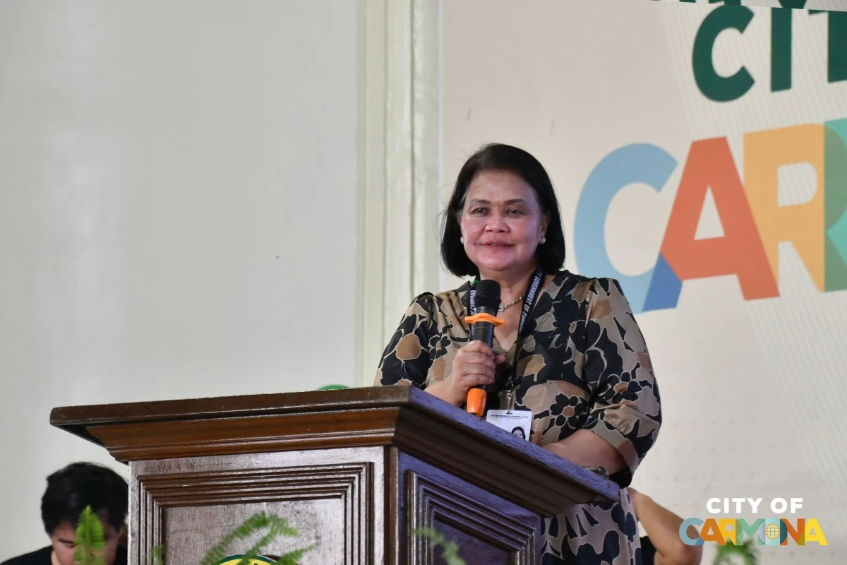 Mayor Dahlia A. Loyola at the launch of the Carmona Mental Health Program (Photo from the City Government of Carmona/MANILA BULLETIN)