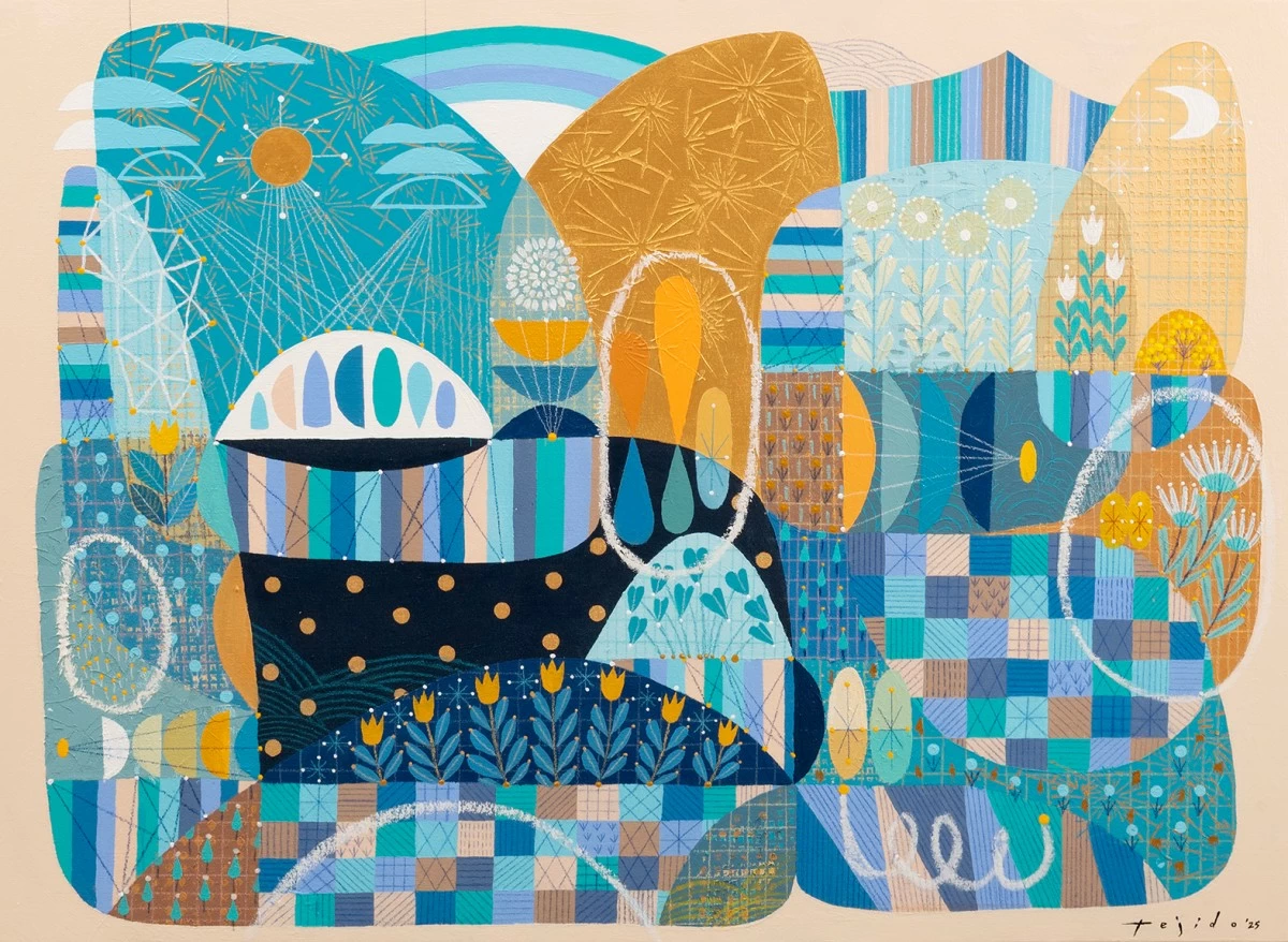 'APPRECIATION FOR BALANCED LIFE,' 48x36 in, acrylic and oil on canvas, 2025