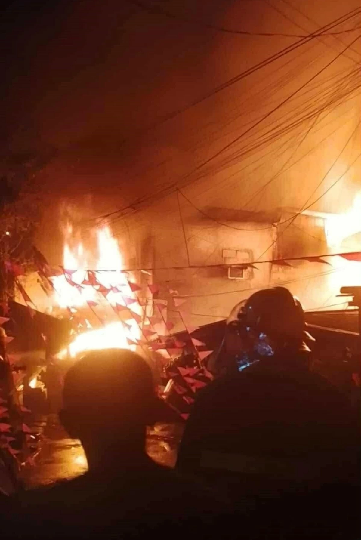 The fire in Barangay Buli, Muntinlupa on Aug. 16 (Photo from Aksyon Garantisado - Alagang Gutierrez on Facebook) 
