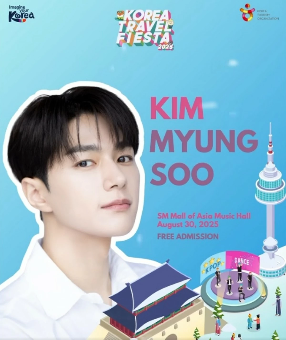 K-pop idol and actor Kim Myung-soo will grace the Korea Travel Fiesta 2025 in the Philippines on Aug. 30 (Screenshot from KTO Manila Office video)  