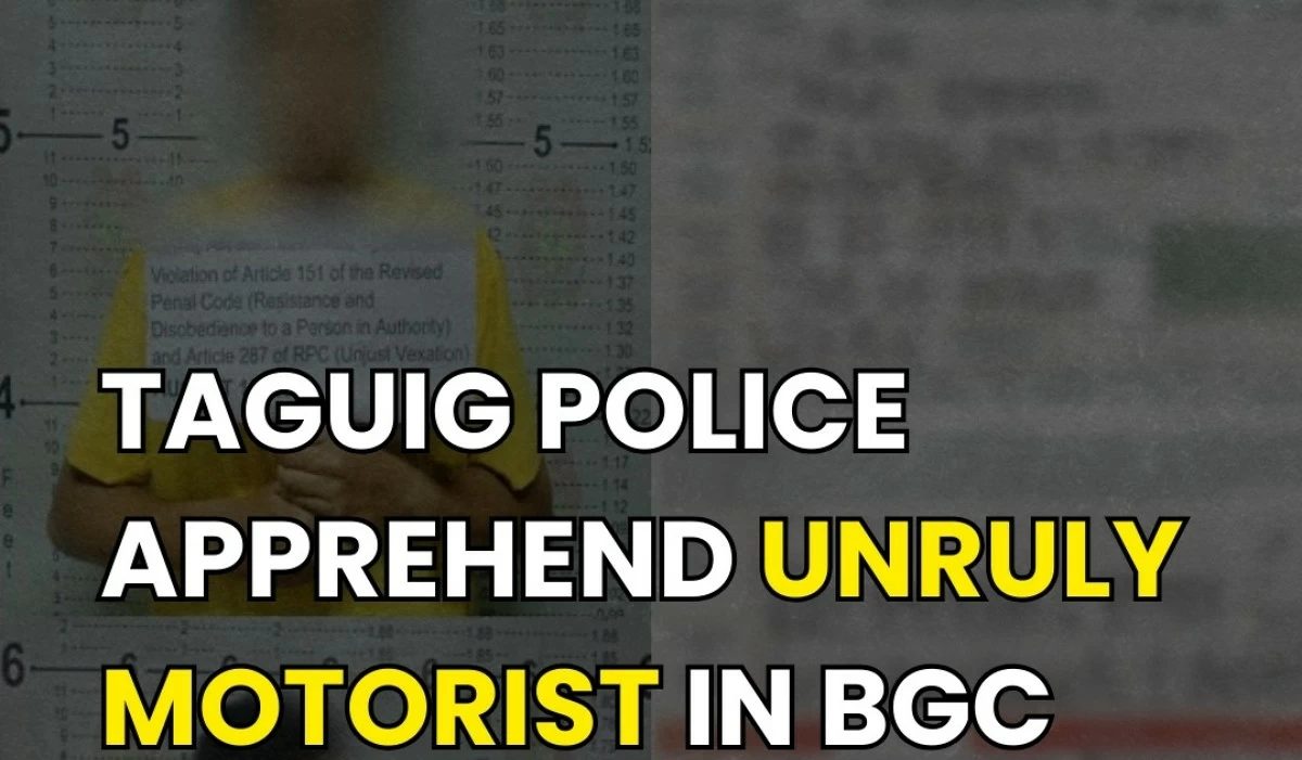 The man apprehended in Bonifacio Global City in Taguig (Photo from Taguig police) 