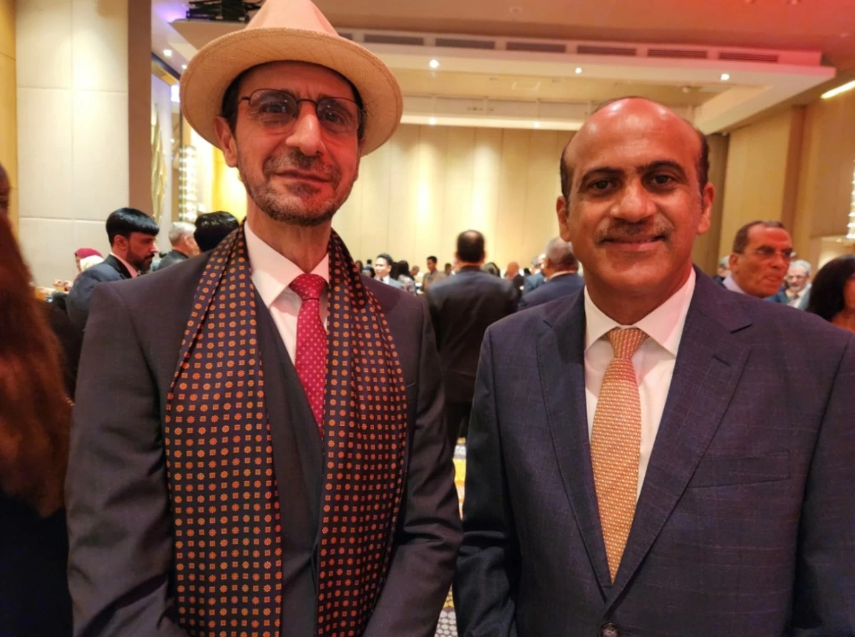 Palestine Ambassador Mounir Anastas and Sultanate of Oman Ambassador. Eng. Nasser Said Abdullah Al Manwari